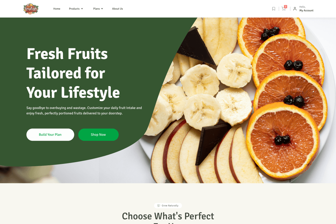 Fresh Fruits & Vegetables Landing Page